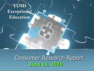 Consumer Research Report