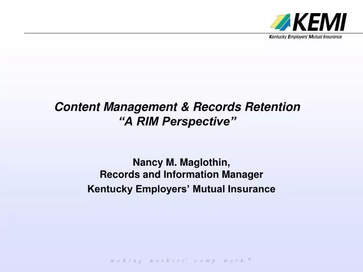 content management records retention a rim perspective