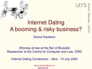 Internet Dating A booming &amp; risky business?