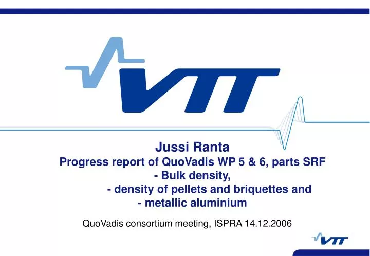 quovadis consortium meeting ispra 14 12 2006