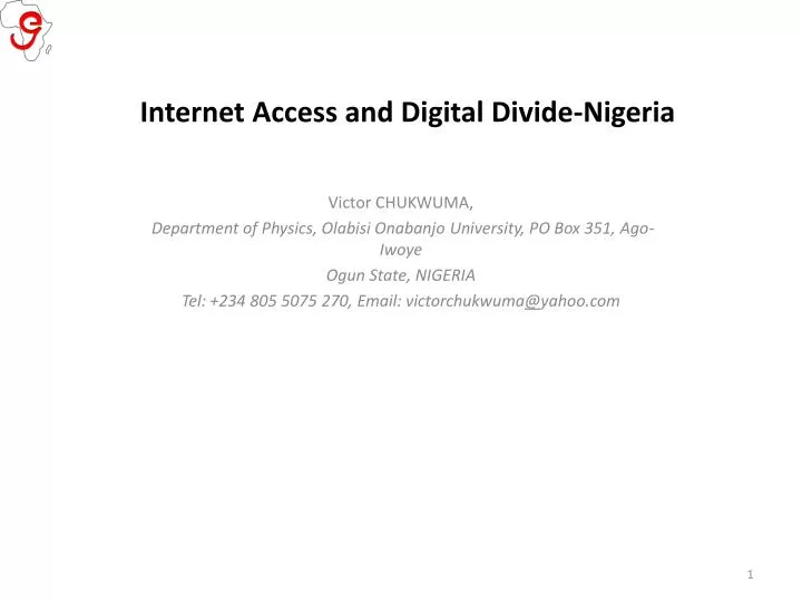 internet access and digital divide nigeria