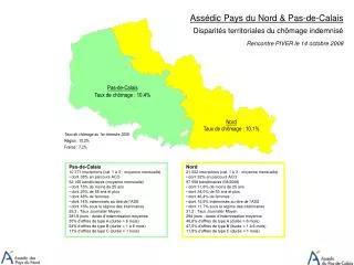 Pas-de-Calais 10 371 inscriptions (cat. 1 à 3 - moyenne mensuelle) dont 38% en parcours ACO