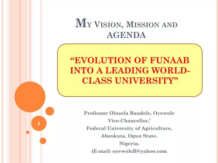 m y vision mission and agenda