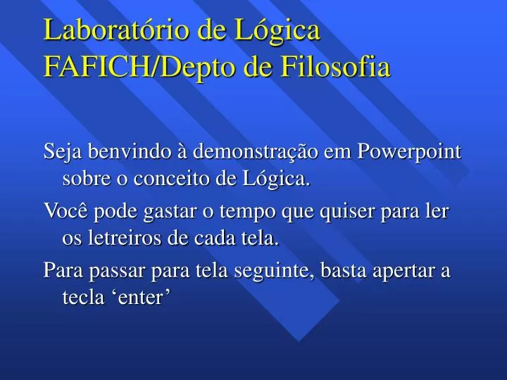 laborat rio de l gica fafich depto de filosofia