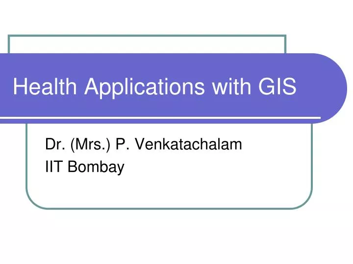 health applications with gis