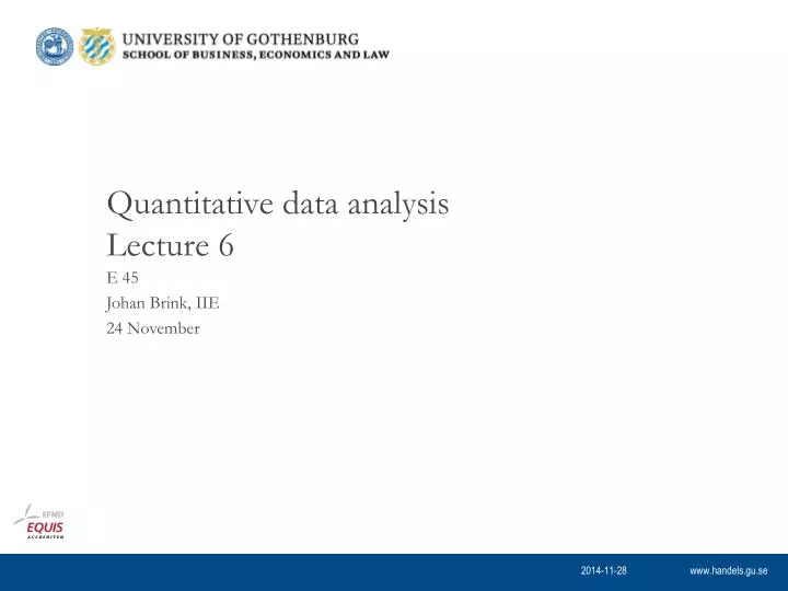 quantitative data analysis lecture 6