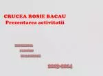 CRUCEA ROSIE BACAU Prezentarea activitatii - slide 1