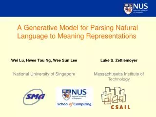 A Generative Model for Parsing Natural Language to Meaning Representations