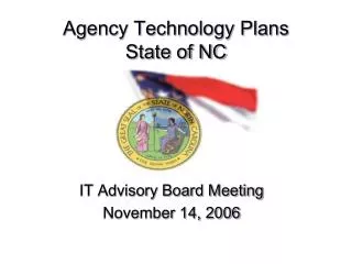 Agency Technology Plans State of NC