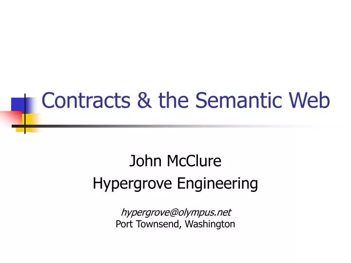 contracts the semantic web