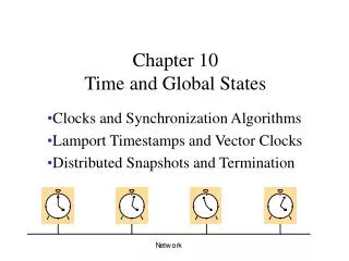 Chapter 10 Time and Global States