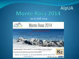 Monte Rosa 2014