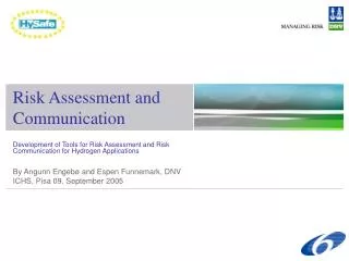Risk Assessment and Communication