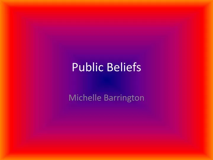 public beliefs