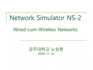 Network Simulator NS-2