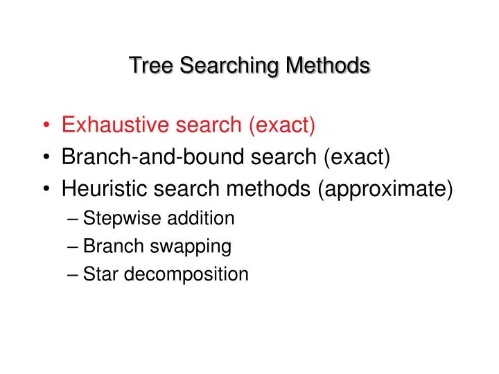 tree searching methods