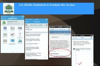 Use Mobile Guidebook to Evaluate this Session