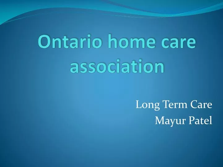 ontario home care association