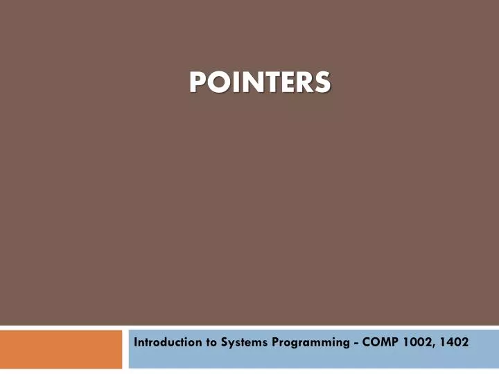 pointers