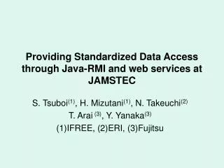 Providing Standardized Data Access through Java-RMI and web services at JAMSTEC