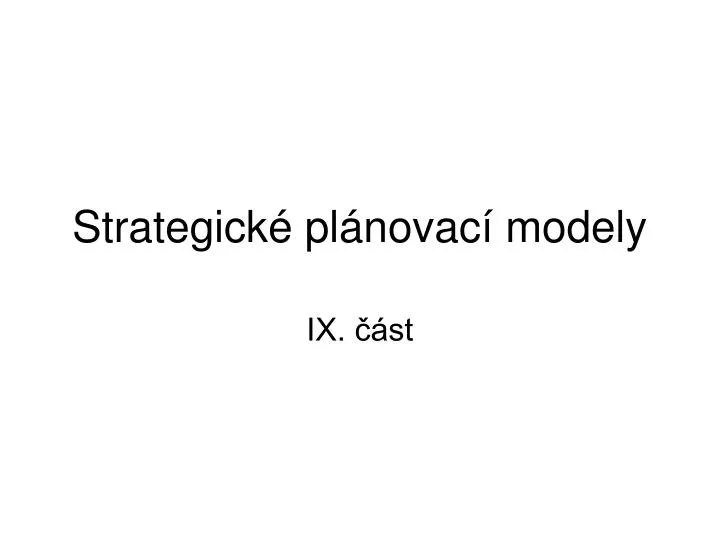 strategick pl novac modely