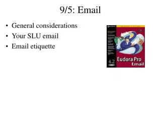 9/5: Email