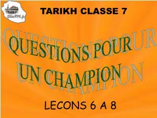 TARIKH CLASSE 7