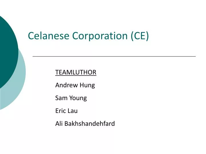 celanese corporation ce