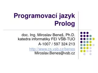 Programovací jazyk Prolog