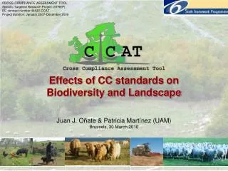 Effects of CC standards on Biodiversity and Landscape