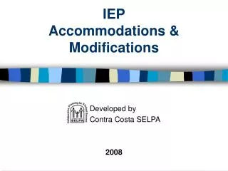 IEP Accommodations &amp; Modifications