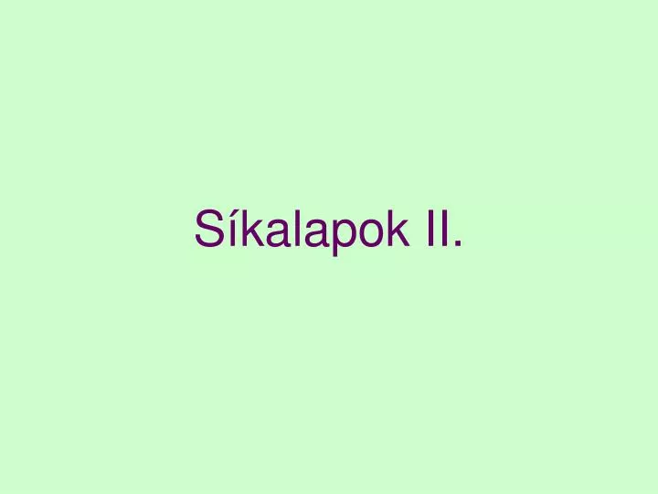 s kalapok ii