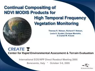 Continual Compositing of NDVI MODIS Products for