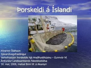 Þorskeldi á Íslandi