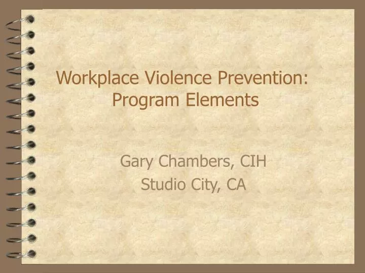 workplace violence prevention program elements