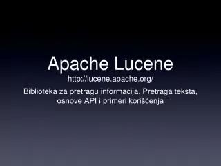 Apache Lucene lucene.apache/