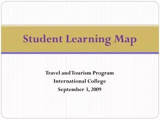 Student Learning Map