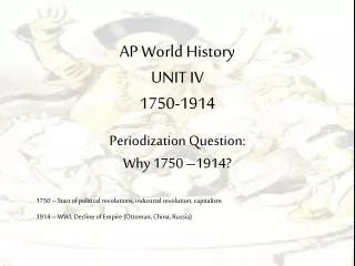AP World History UNIT IV 1750-1914