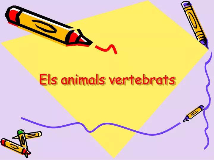 els animals vertebrats