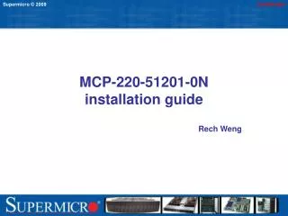 MCP-220-51201-0N installation guide