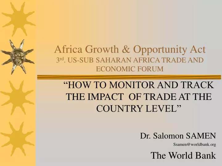 africa growth opportunity act 3 rd us sub saharan africa trade and economic forum