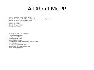 All About Me PP