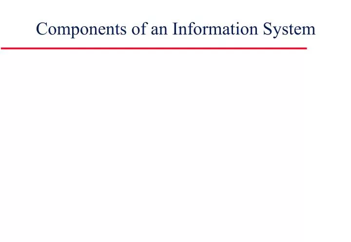 components of an information system