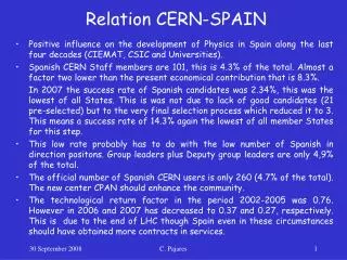 Relation CERN-SPAIN