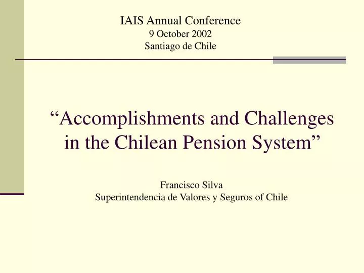 accomplishments and challenges in the chilean pension system