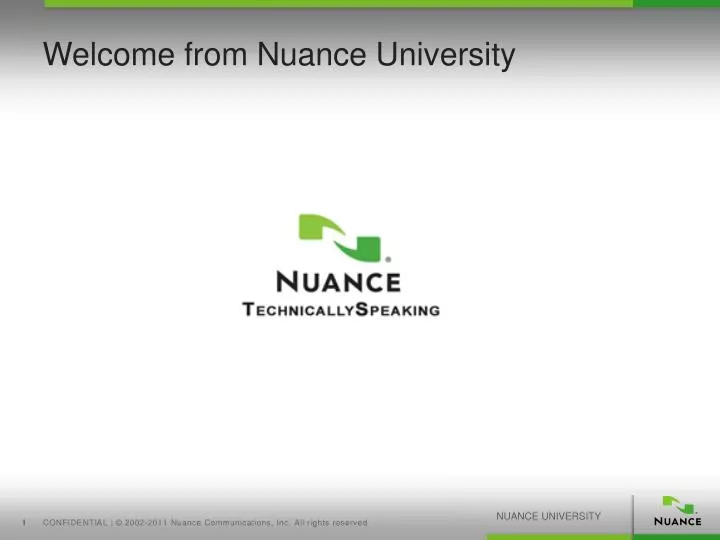 welcome from nuance university