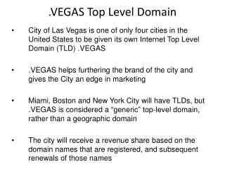 .VEGAS Top Level Domain