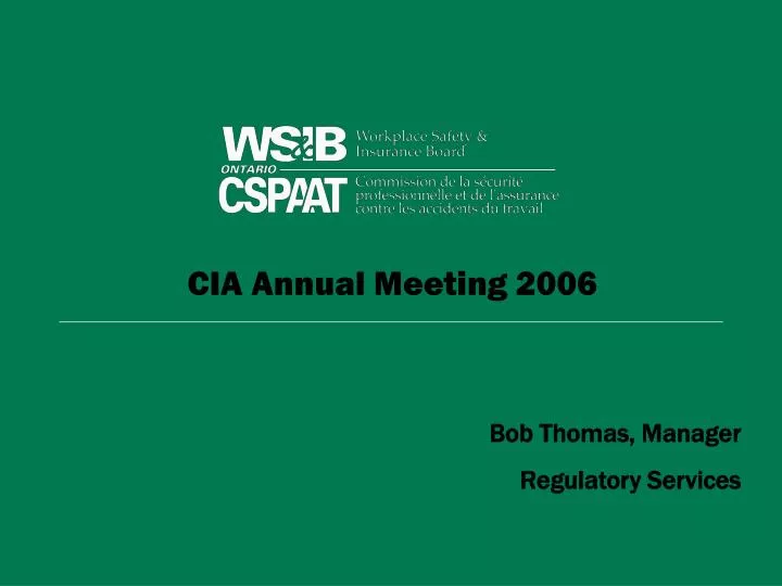 cia annual meeting 2006