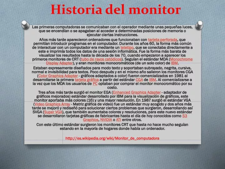 historia del monitor