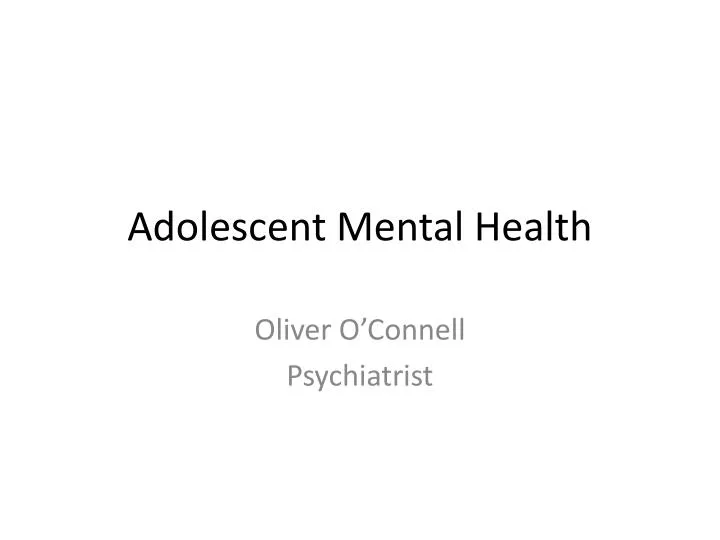 adolescent mental health